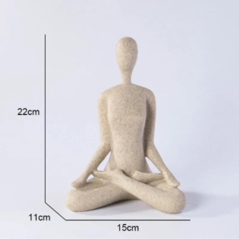 BowLift | ZenJoy Woman in Yoga Statue – Modern Indoor Decoration Made of Resin