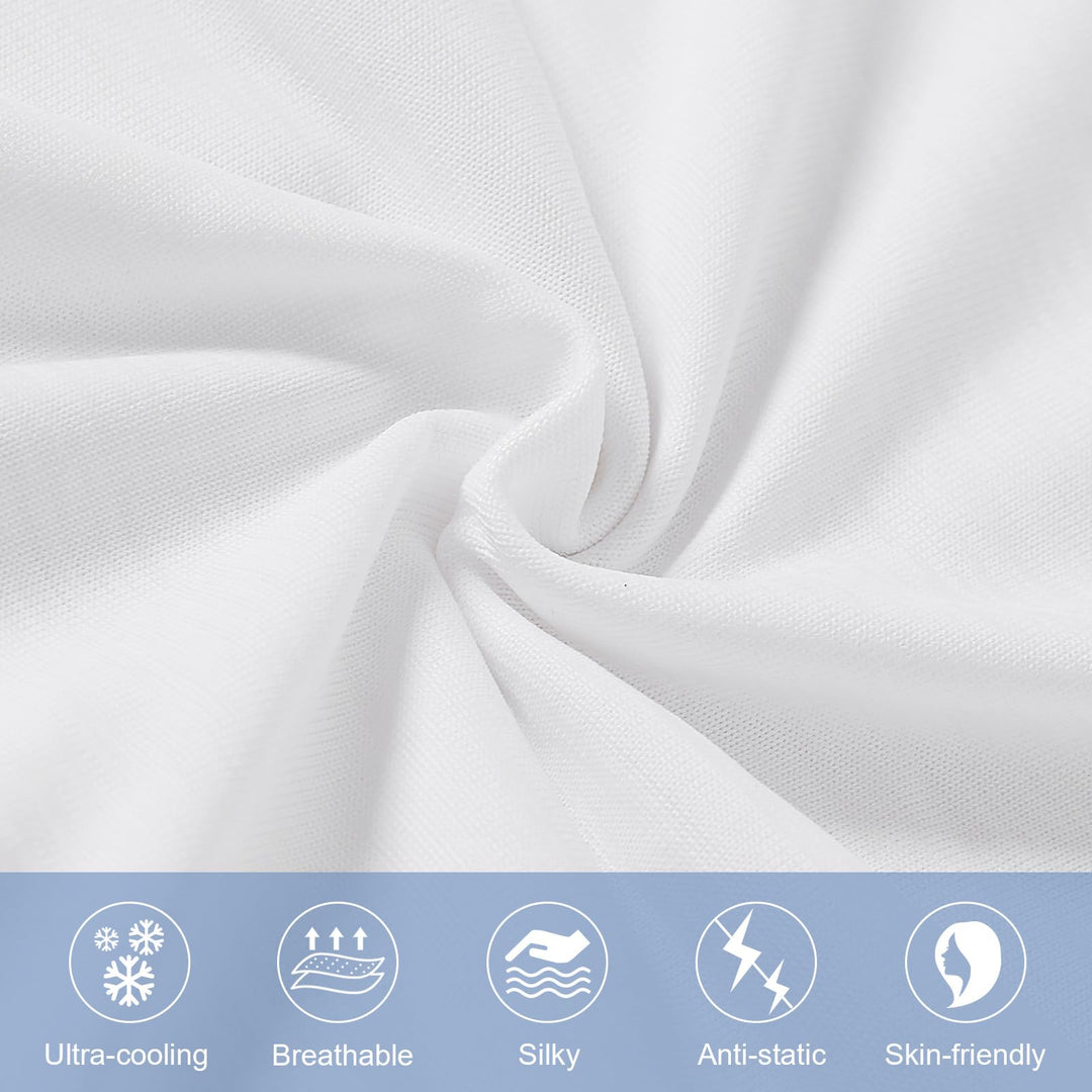 Revolutionary White Cooling Pillowcases Set of 2 –  Pro Q-Max 0.4 | Bowlift