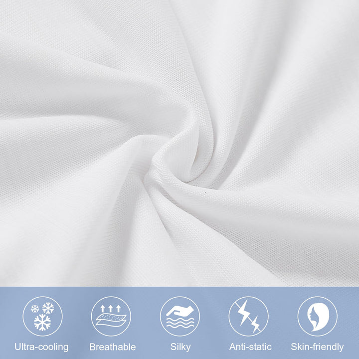 Revolutionary White Cooling Pillowcases Set of 2 –  Pro Q-Max 0.4 | Bowlift
