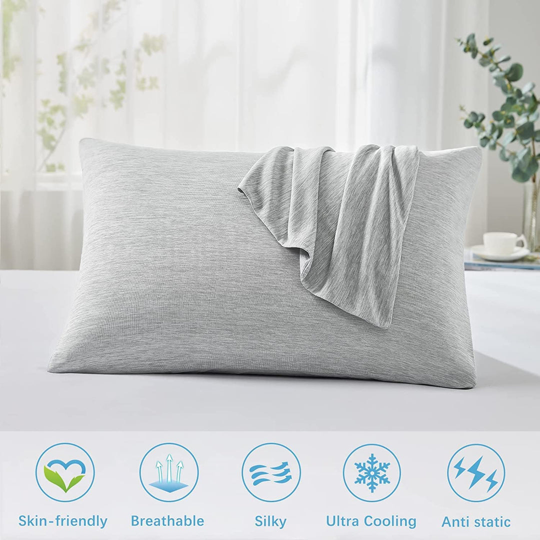 Revolutionary Gray Cooling Pillowcases Set of 2 –  Pro Q-Max 0.4 | Bowlift
