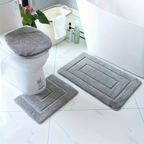 SoftStep Luxe Bathroom Mat Set – Non-Slip, Quick-Drying and Washable | Bowlift