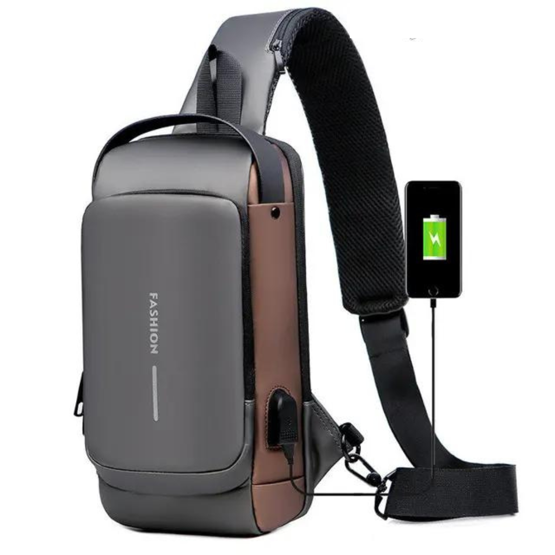 Security backpack with hidden zippers | Bowlift