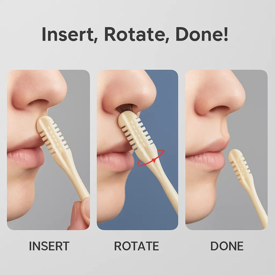 BowLift | Compact Nose Hair Trimmer with 360° Rotating Head – Precise Grooming for Men and Women