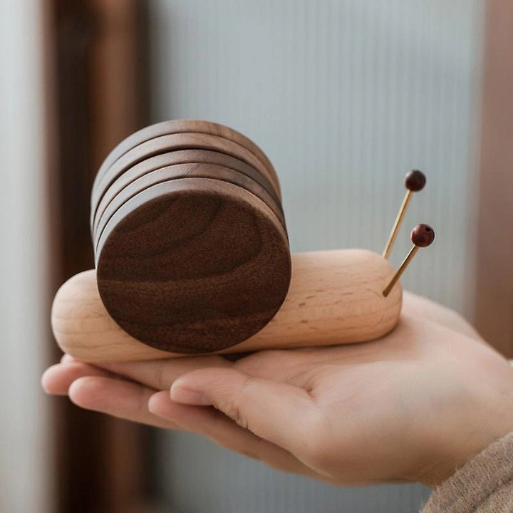 BowLift | Walnut Coasters | Scandinavian Design, Durable & Eco-Friendly for Table Protection
