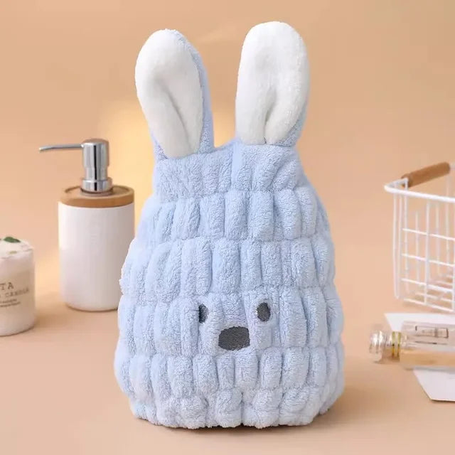 BowLift | Cozy & Quick – Absorbent Bunny Ear Hair Drying Cap