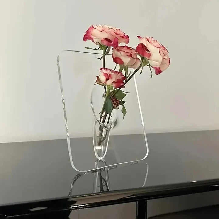 BowLift | Modern Acrylic Picture Frame Flower Vase