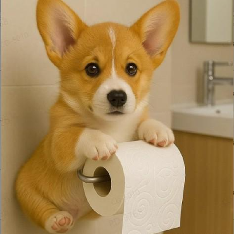 BowLift | Dog Toilet Paper Holder – Decorative Dispenser for a Cheerful Bathroom