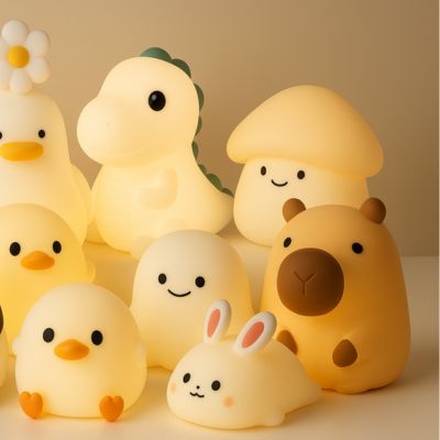 BowLift | Paddie Mushroom Night Light – Soft Silicone Lamp for Kids