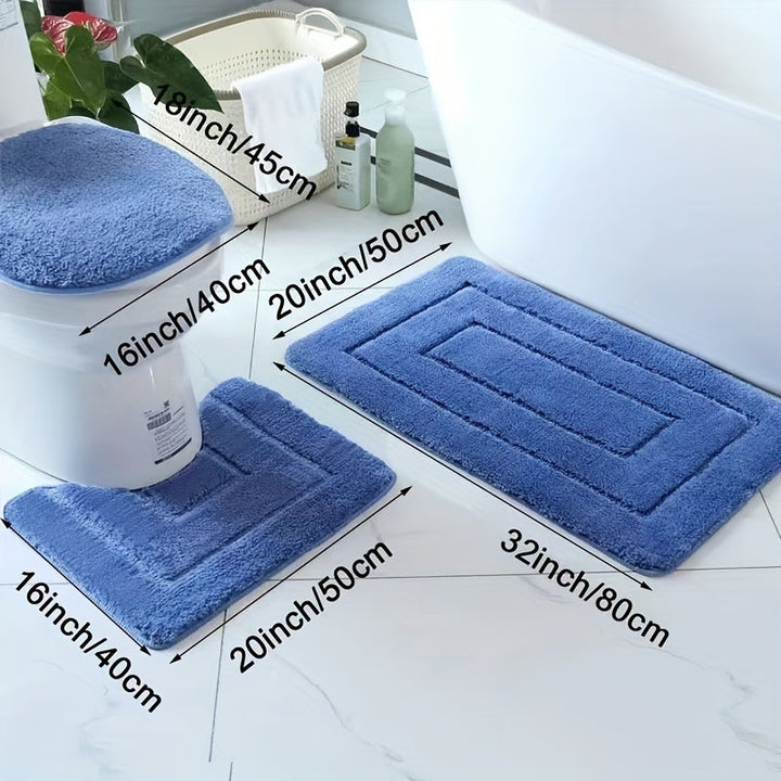 SoftStep Luxe Bath Mat Set – Non-slip, Quick-drying and Washable | Bowlift