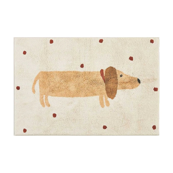 BowLift | Soft rug with dachshund pattern – Cozy children's rug for the bedroom