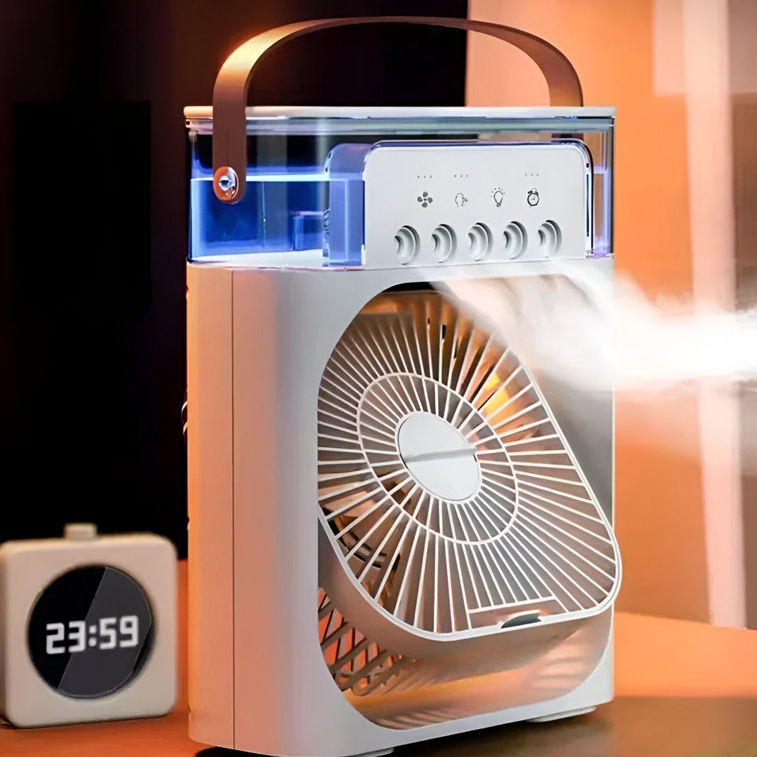 BowLift | 3-in-1 Air Cooler Humidifier | Portable, Adjustable Fan Speeds & Ideal for Bedrooms, Offices & Small Spaces