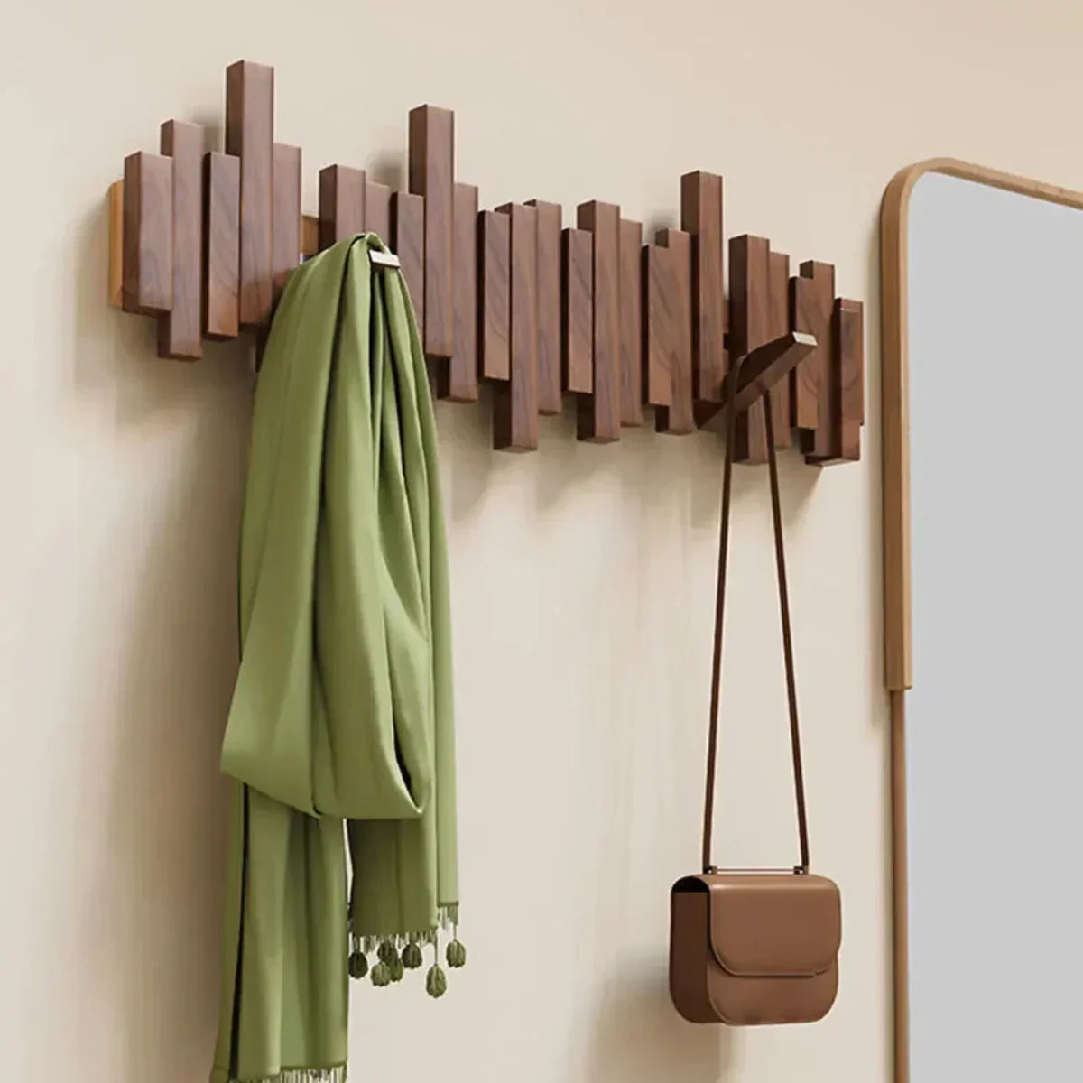 BowLift | Wall coat rack made of wood piano – Practical and elegant for organizing your entryway
