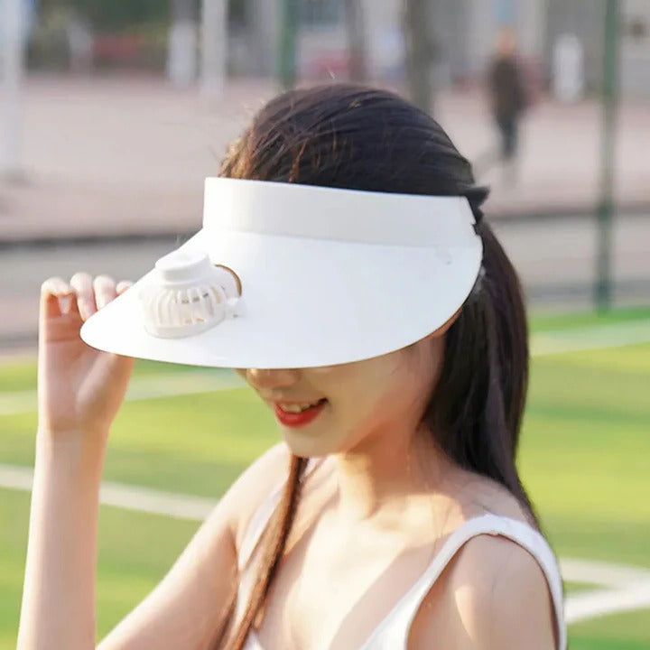 BowLift | Sun Visor Hat with Cooling Fan