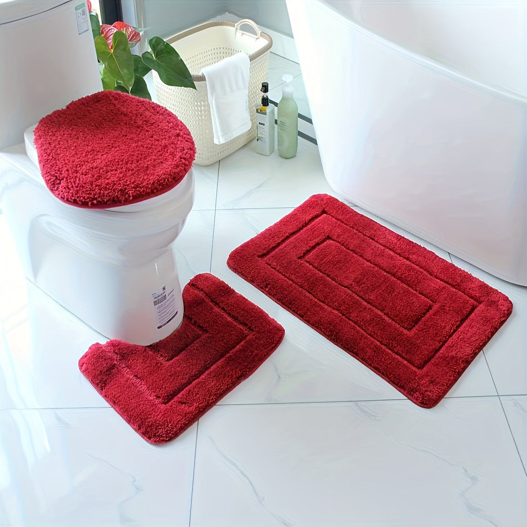 SoftStep Luxe Bathroom Mat Set – Non-Slip, Quick-Drying and Washable | Bowlift