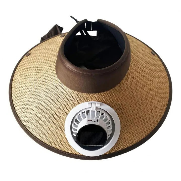 Wide Brim Sun Hat with Solar Powered Fan | Bowlift
