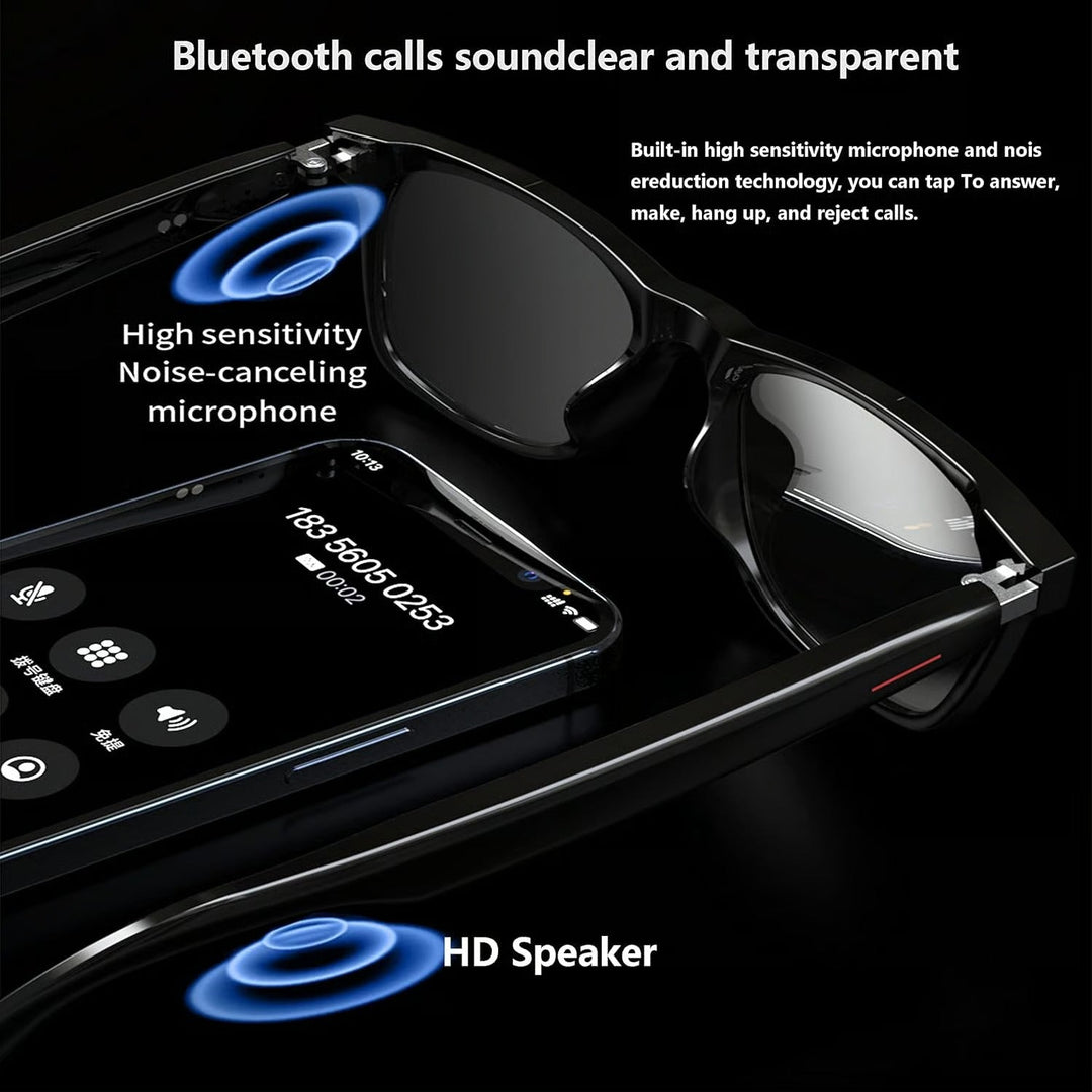 BowLift | Smart Translation Glasses | AI Real-Time Voice Translator | Bluetooth 5.4 with Open-Ear Speakers