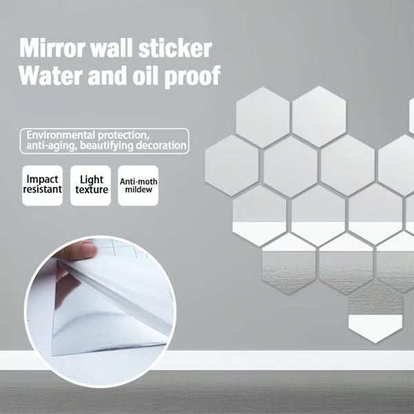 BowLift | Flexible Mirror Sheets | PET Adhesive Wall Mirrors | Lightweight, Unbreakable & DIY-Friendly