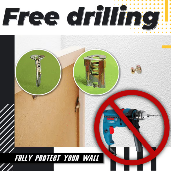 BowLift | Drywall Anchor Screws | No-Drill Expansion Lock | Heavy-Duty Steel | Holds up to 66 lbs