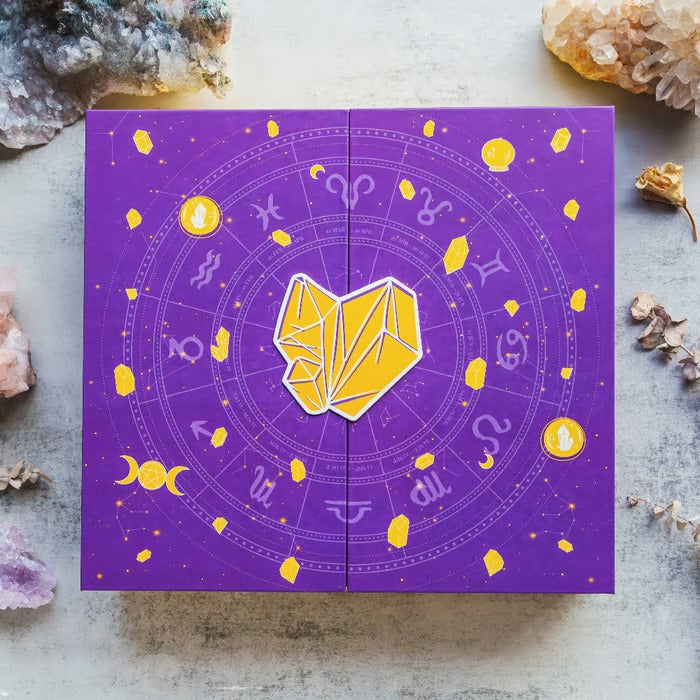 BowLift | Halloween Crystal Advent Calendar | 31-Day Countdown Box | Healing Stone Collection