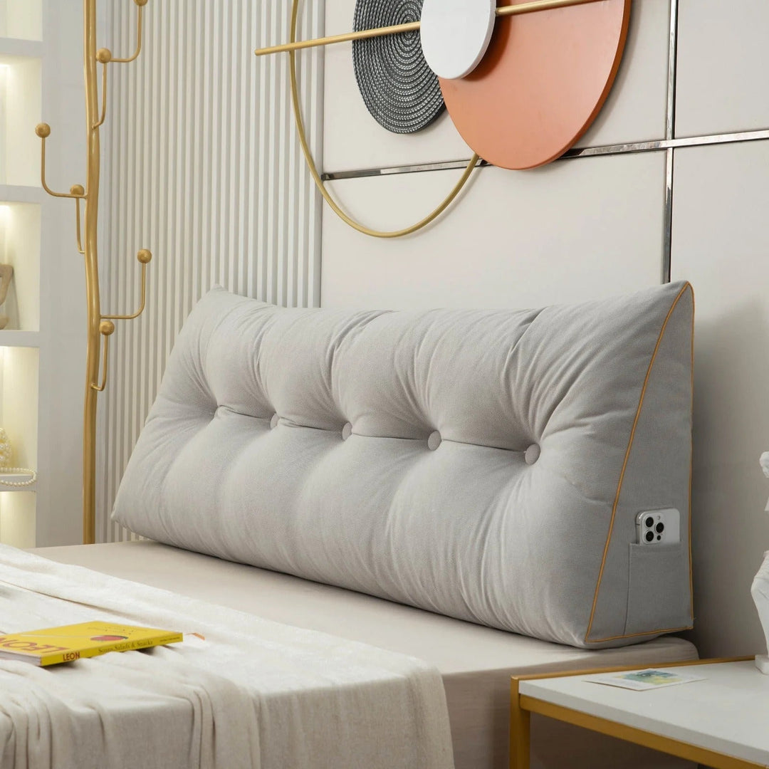 BowLift | Ergonomic Wedge Pillow | Back & Neck Support with Removable Cover for Bed & Sofa Relaxation