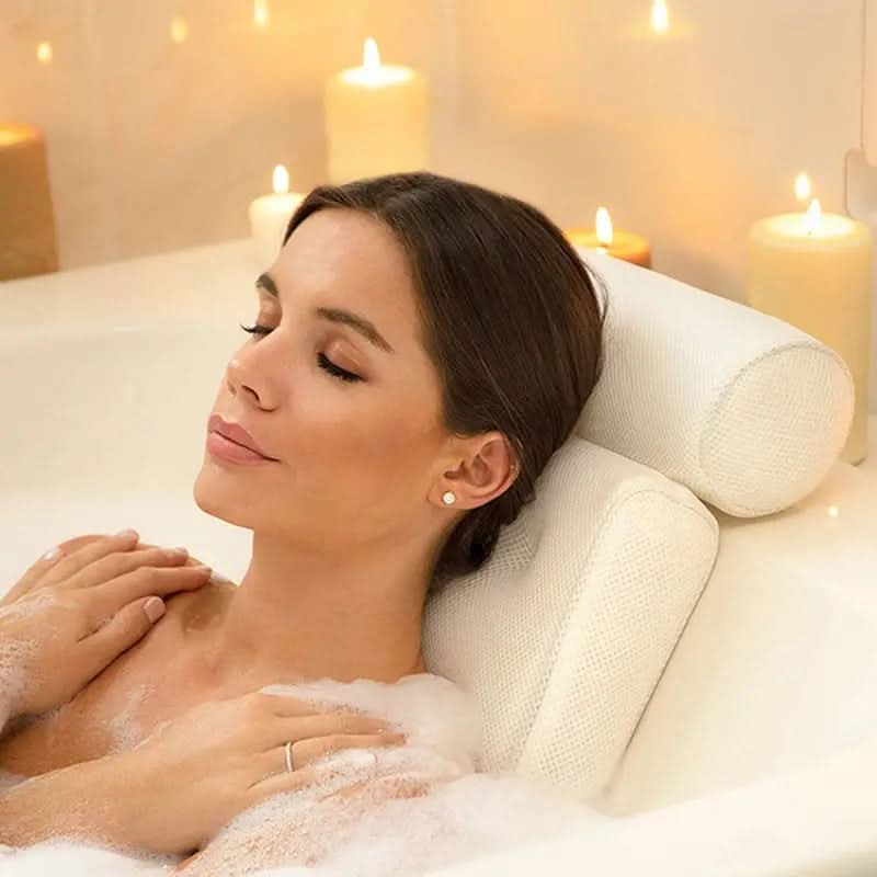 BowLift | RELAXURA – Bath headrest made of 4D mesh, ergonomic & non-slip
