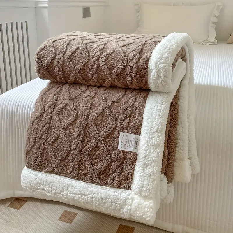 BowLift | Fleece Throw Blanket Sherpa Reversible Bed Cover