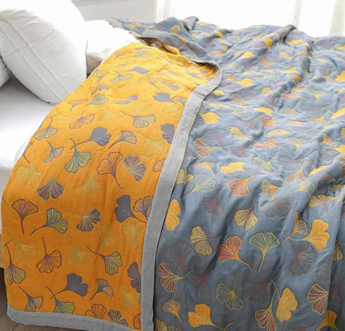 BowLift | Ginkgo Leaf Throw Blanket