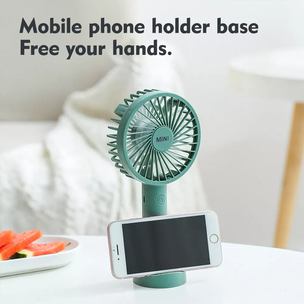 Phone Holder Mini Handheld Fan | Bowlift