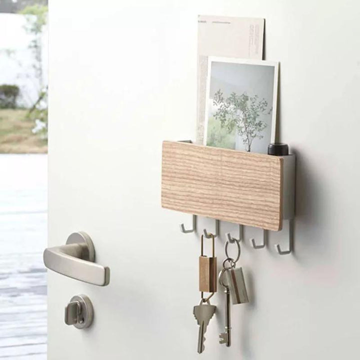 BowLift | KeyOrganize Wood Key Holder Wall Shelf | Multifunctional & Stylish | Wall Decor & Storage