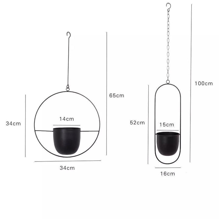 HaloRing Hanging Plant Holder – Metal Hanging Planter for Indoor and Outdoor | Bowlift