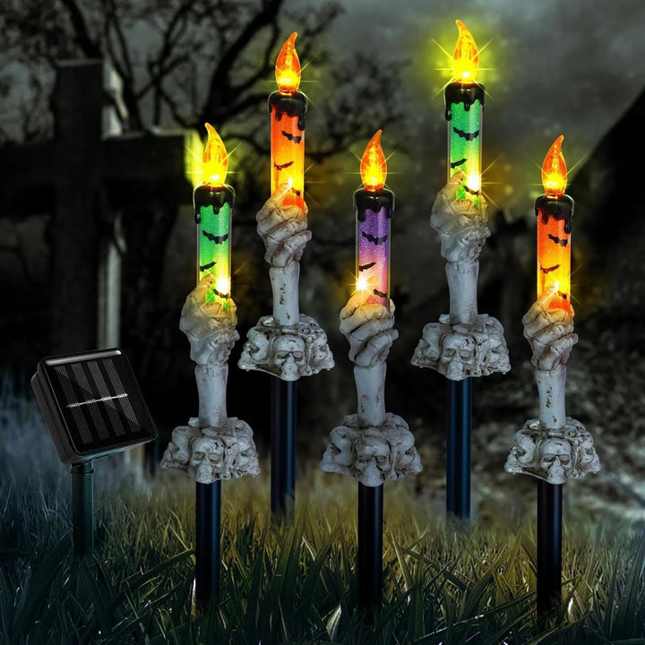 BowLift | Solar-Skull-Candle-Lamp – Spook-Light for Garden, Yard & Terrace
