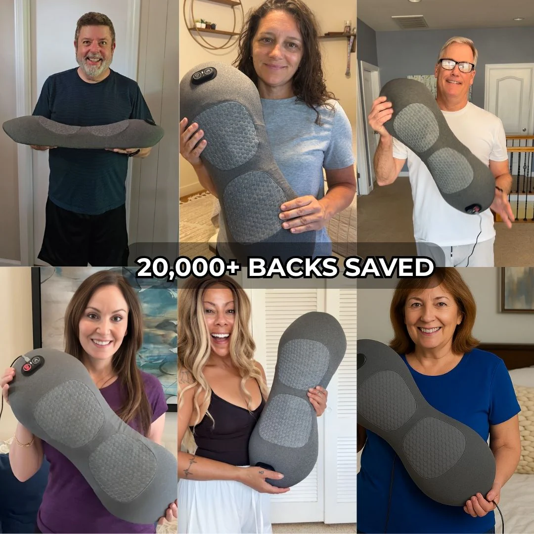 BowLift | Back Pain Massager with Heat & Vibration, Spinal Support for Sciatica Relief, Lower Back Pain & Posture Correction – 3-in-1 Home Therapy