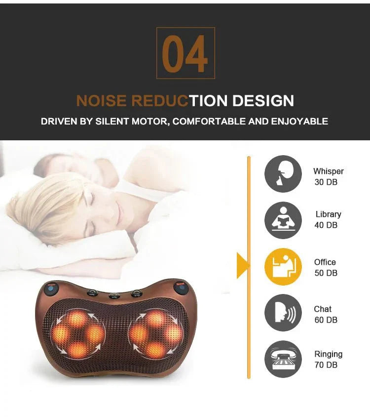 BowLift | Heated Neck & Back Massager Pillow | Muscle Relaxation & Pain Relief