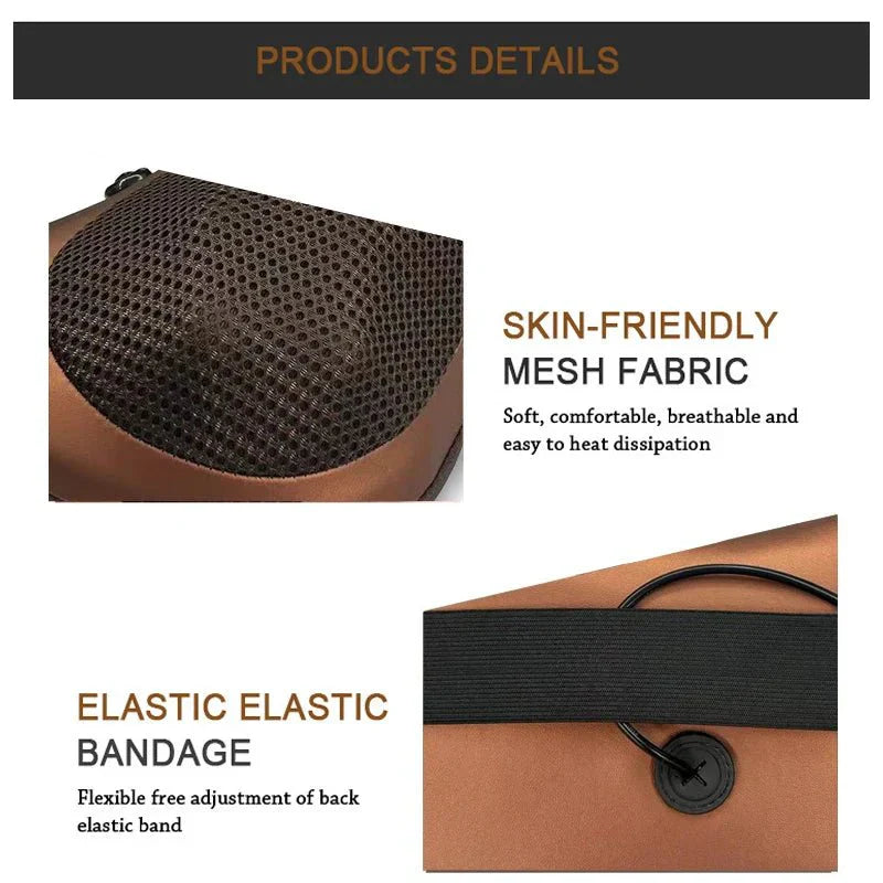 BowLift | Heated Neck & Back Massager Pillow | Muscle Relaxation & Pain Relief