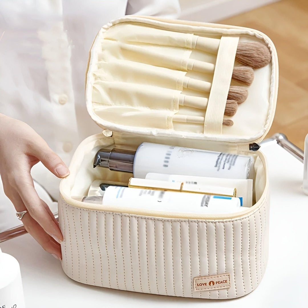 BowLift | Velaviva Cosmetic Bag Travel | Elegant & Water-Resistant | PU Leather | Plenty of Space & Protection for Your Beauty Essentials