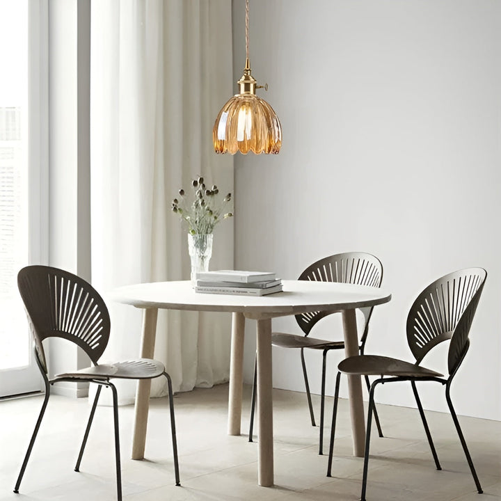 Pendant light with flower glass – Japanese design for cozy rooms | Bowlift
