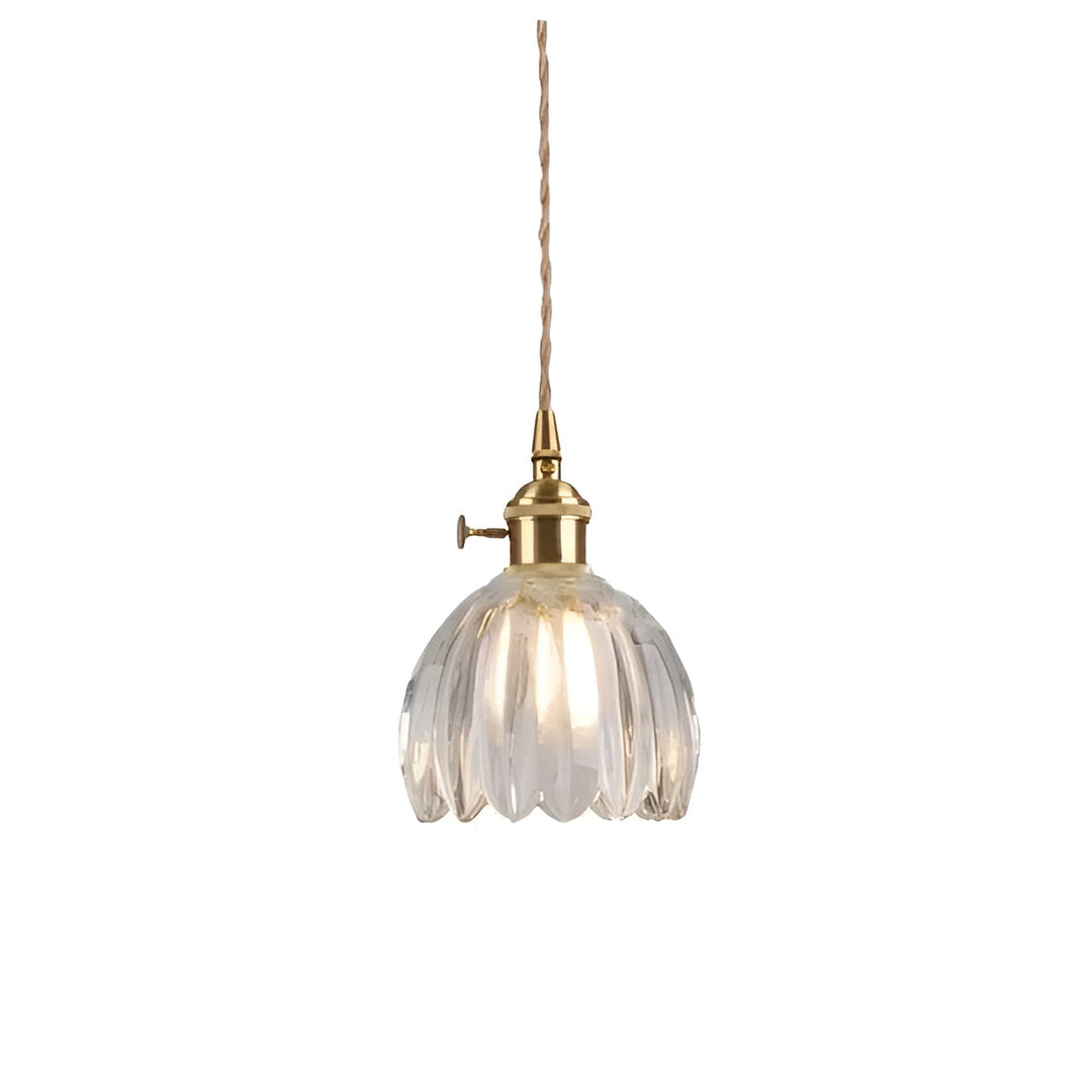 Pendant light with flower glass – Japanese design for cozy rooms | Bowlift
