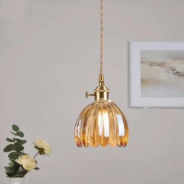 BowLift | Glass Flower Pendant Light – Japanese Style