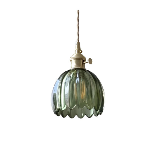Pendant light with flower glass – Japanese design for cozy rooms | Bowlift