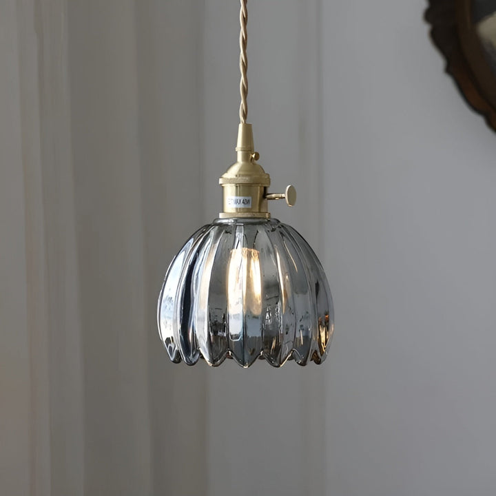 Pendant light with flower glass – Japanese design for cozy rooms | Bowlift