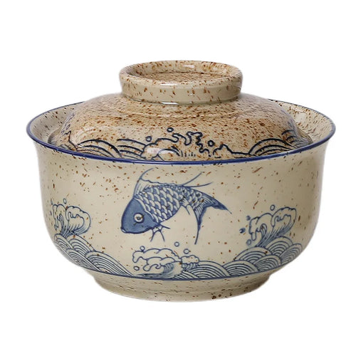 Japanese Style Ramen Bowl With Lid Ceramic Noodle Bowl Tableware | Bowlift