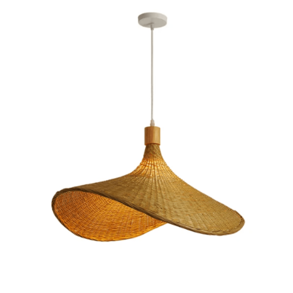 Natural Rattan Pendant Light | Rustic Lighting for Living Room & Dining Room | Handmade Design | Bowlift
