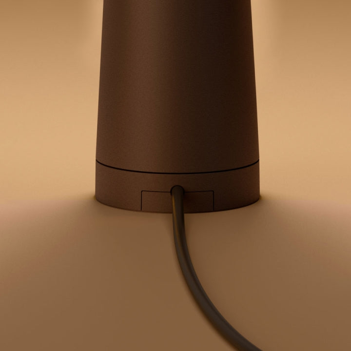 BowLift | Sculpting Table Lamp Wireless LED Lamp Solid Aluminium 10000mAh Battery 3-Level Dimming CRI 90 USB-C Charging Port Warm White 2700K