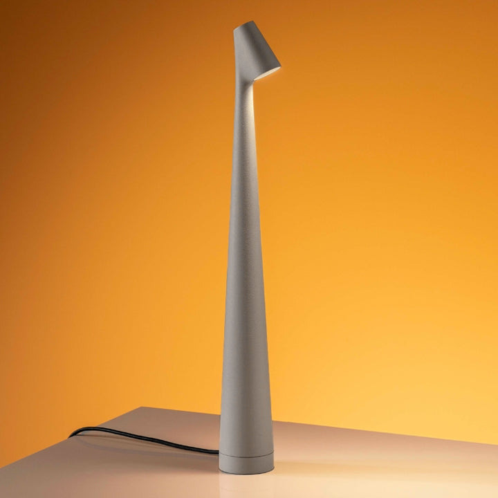 BowLift | Sculpting Table Lamp Wireless LED Lamp Solid Aluminium 10000mAh Battery 3-Level Dimming CRI 90 USB-C Charging Port Warm White 2700K