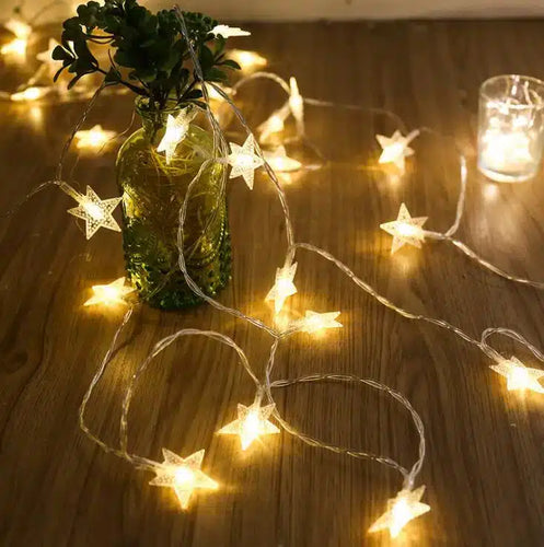 LED string lights 4 meters with stars - Solar powered - | Bowlift