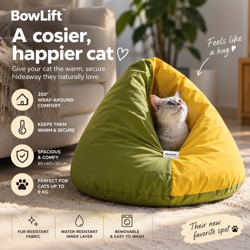 BowLift | Cozy Hideaway Cat Bed