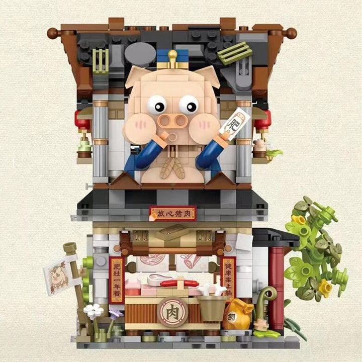 BowLift | Ancient Honey Bee & Bacon Shops Micro Building Set Collection