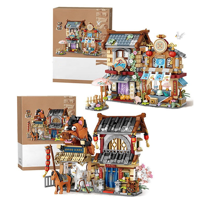 BowLift | Ancient Honey Bee & Bacon Shops Micro Building Set Collection