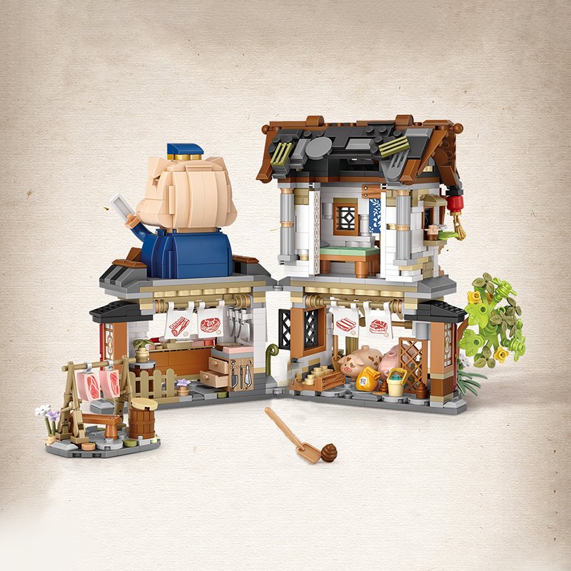 BowLift | Ancient Honey Bee & Bacon Shops Micro Building Set Collection