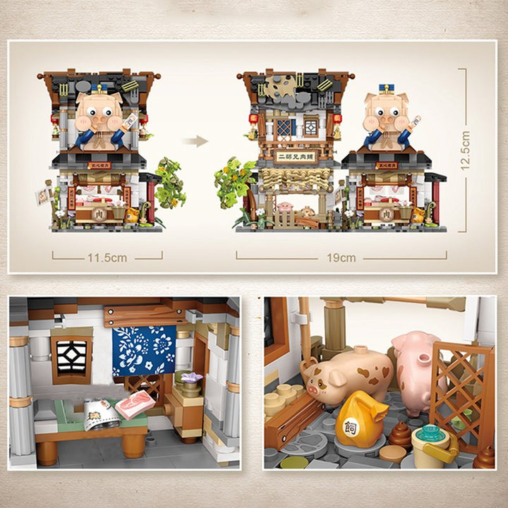 BowLift | Ancient Honey Bee & Bacon Shops Micro Building Set Collection